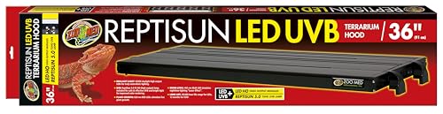 Zoo Med ReptiSun LED UVB Terrarium Hood, 91 cm, 5 Module, 6500K Tageslicht, 620 nm Pflanzenwachstum, 465 nm Mondlicht, 1 Stück, 1 Watt LED, 0.5 Watt UVB, Innen von Zoo Med