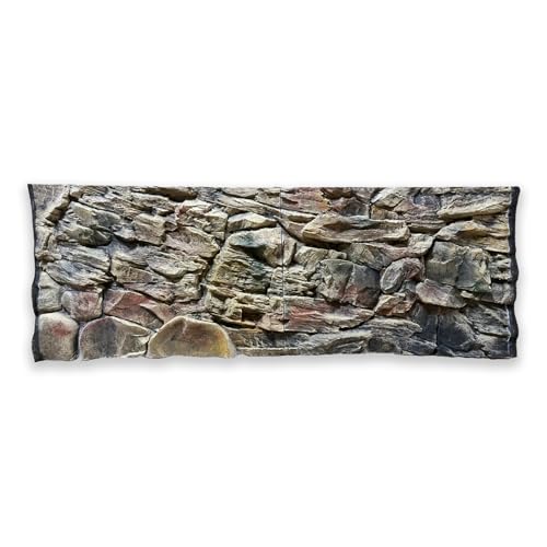 ZooPaul 3D Aquarium Rückwand Struktur Stein 150x60 cm Aquarienhintergrund Hintergrund Terrarium Dekoration von ZooPaul