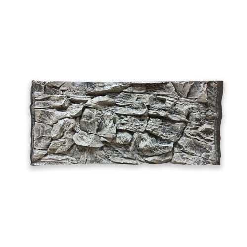 ZooPaul 3D Aquarium Rückwand Struktur grau 100x50 cm von ZooPaul