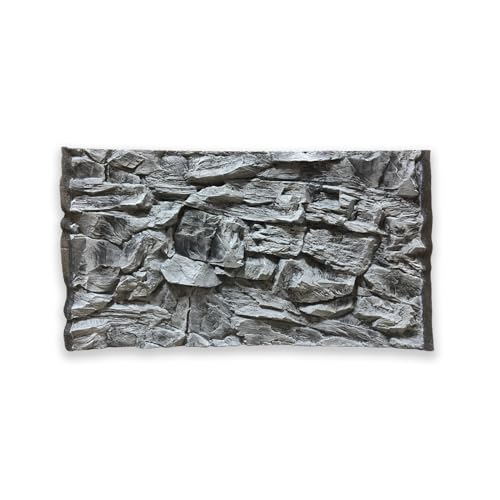 ZooPaul 3D Aquarium Rückwand Struktur grau 100x60 cm von ZooPaul