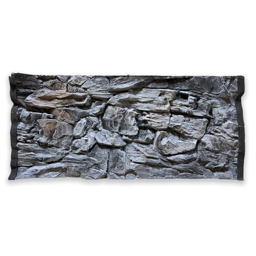 ZooPaul 3D Aquarium Rückwand Struktur grau 120x60 cm von ZooPaul