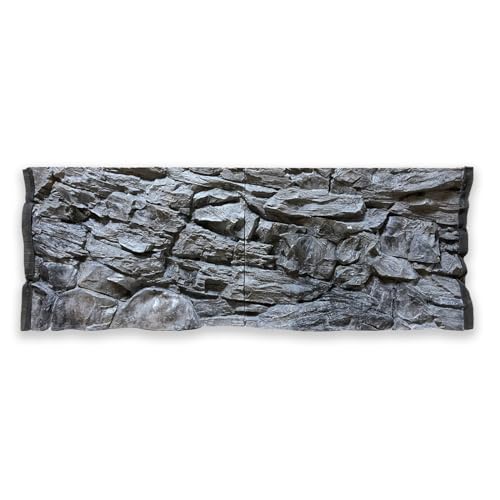 ZooPaul 3D Aquarium Strukturwand grau 150x60 cm von ZooPaul