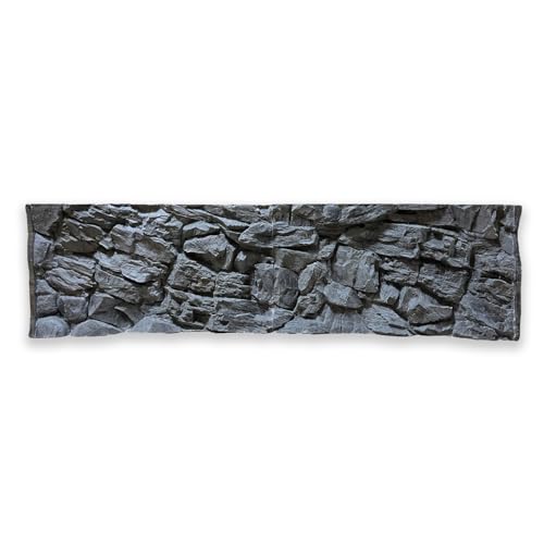 ZooPaul 3D Aquarium Strukturwand grau 200x60 cm von ZooPaul