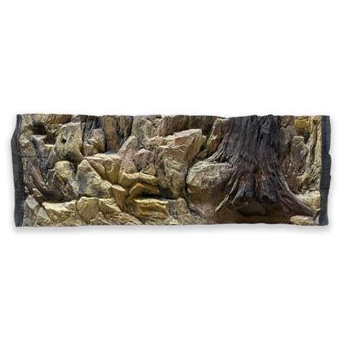 ZooPaul Aquarium Rückwand 3D 100x40cm 100x50cm 100x60cm Terrarium Hintergrund Fels Stein Wurzel Struktur Amazonas NEU von ZooPaul