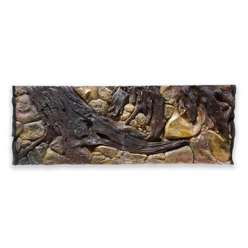 ZooPaul Aquarium Rückwand 3D 150x60cm Terrarium Hintergrund Fels Stein Wurzel Struktur Amazonas NEU von ZooPaul