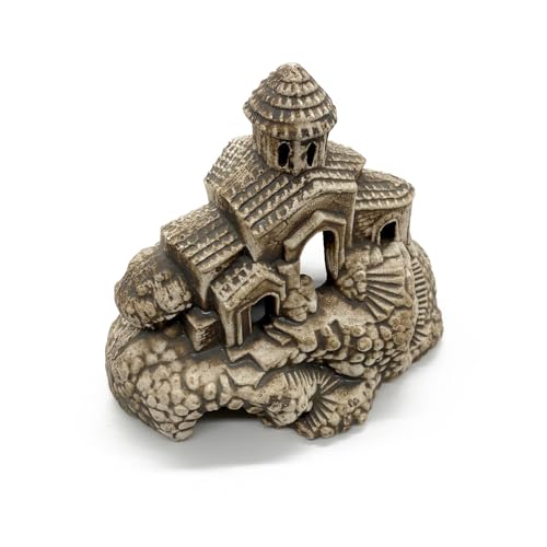 ZooPaul Keramik Deko Dekoration Aquarium Terrarium Ruine Burg Schloss Gebäude 18x14x16cm (L/B/H) von ZooPaul