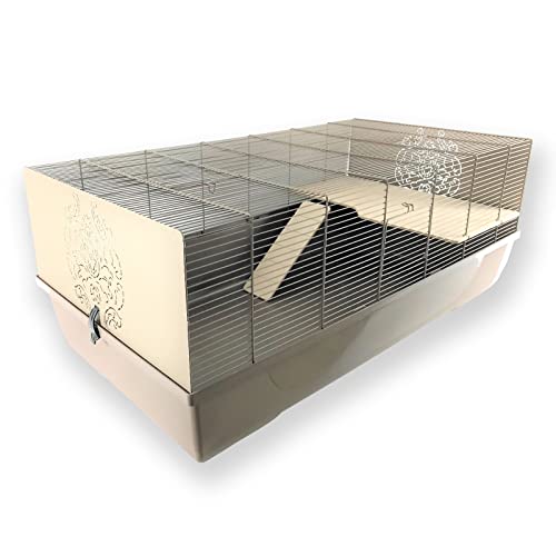 ZooPaul Premium Hamsterkäfig XXL Roberto Glamour mit Design Seitenwänden Mocca 40x100x54 cm Nagerkäfig Kleintiere von ZooPaul