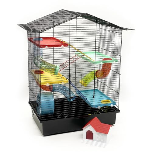 ZooPaul XXL Hamsterkäfig Nagerkäfig CH3 Zubehör Tunnelsystem Maus Hamster Käfig (bunt) von ZooPaul