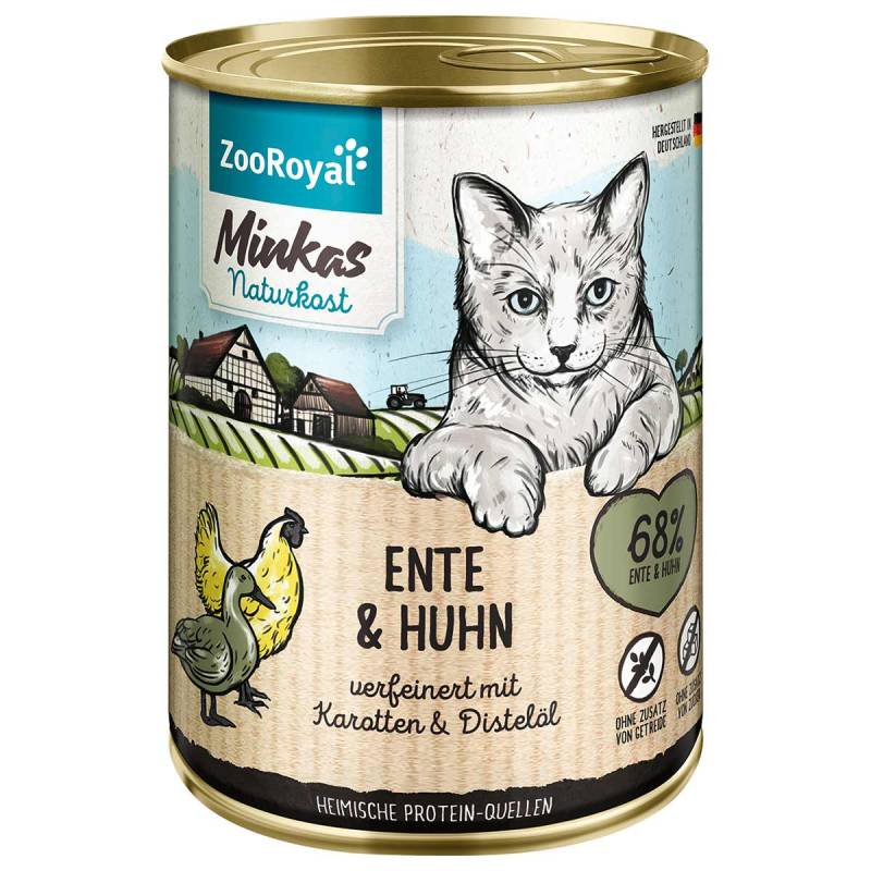 ZooRoyal Minkas Naturkost Ente und Huhn mit Karotten 400g von ZooRoyal Minkas Naturkost