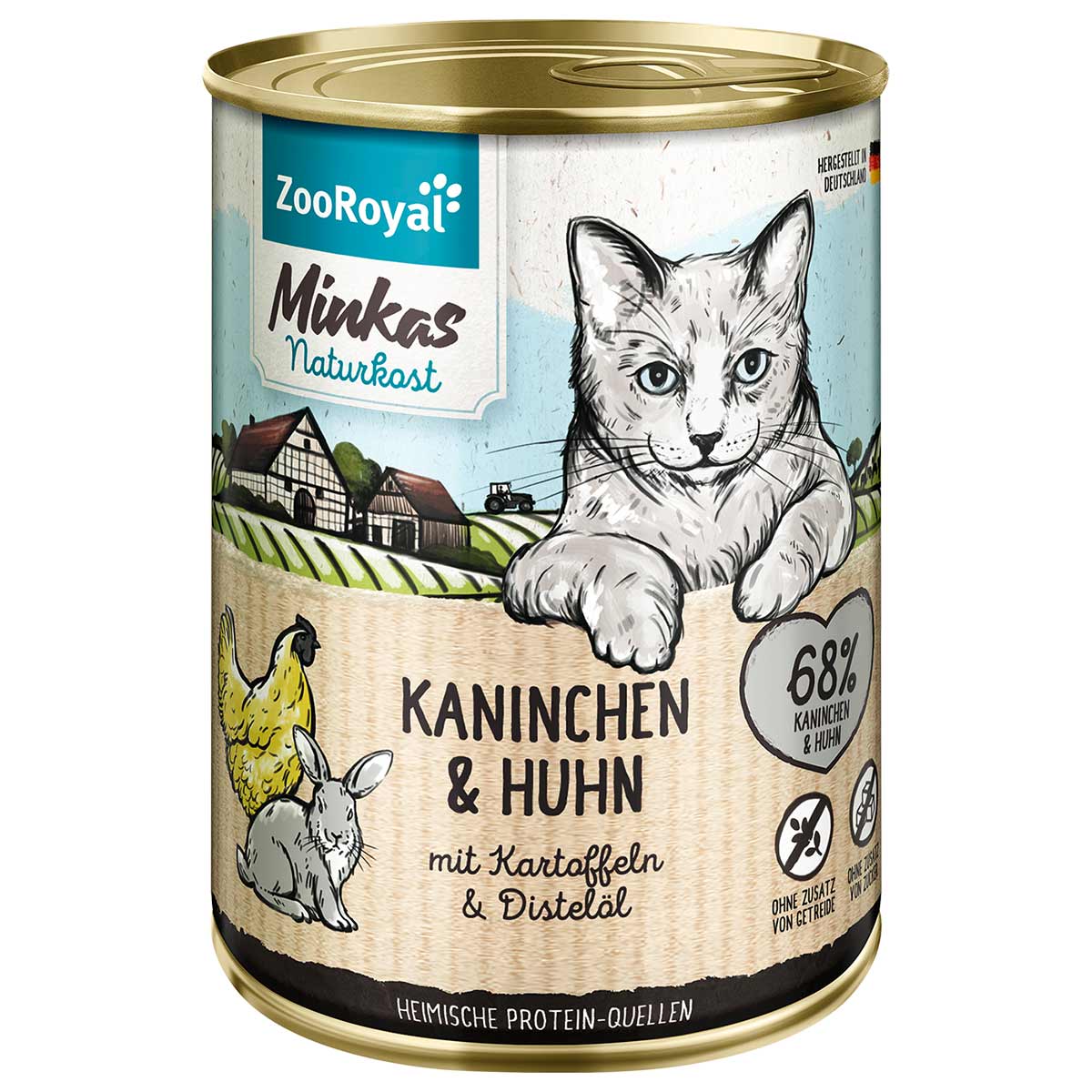 ZooRoyal Minkas Kaninchen und Huhn mit Kartoffeln 400g von ZooRoyal Minkas Naturkost