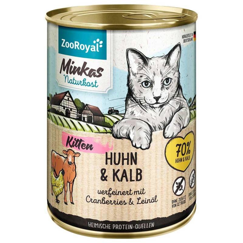 ZooRoyal Minkas Kitten Huhn und Kalb 400g von ZooRoyal Minkas Naturkost