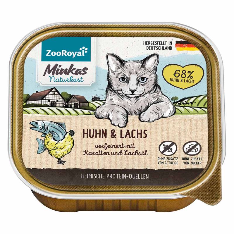 ZooRoyal Minkas Naturkost Huhn und Lachs mit Karotten 100g von ZooRoyal Minkas Naturkost