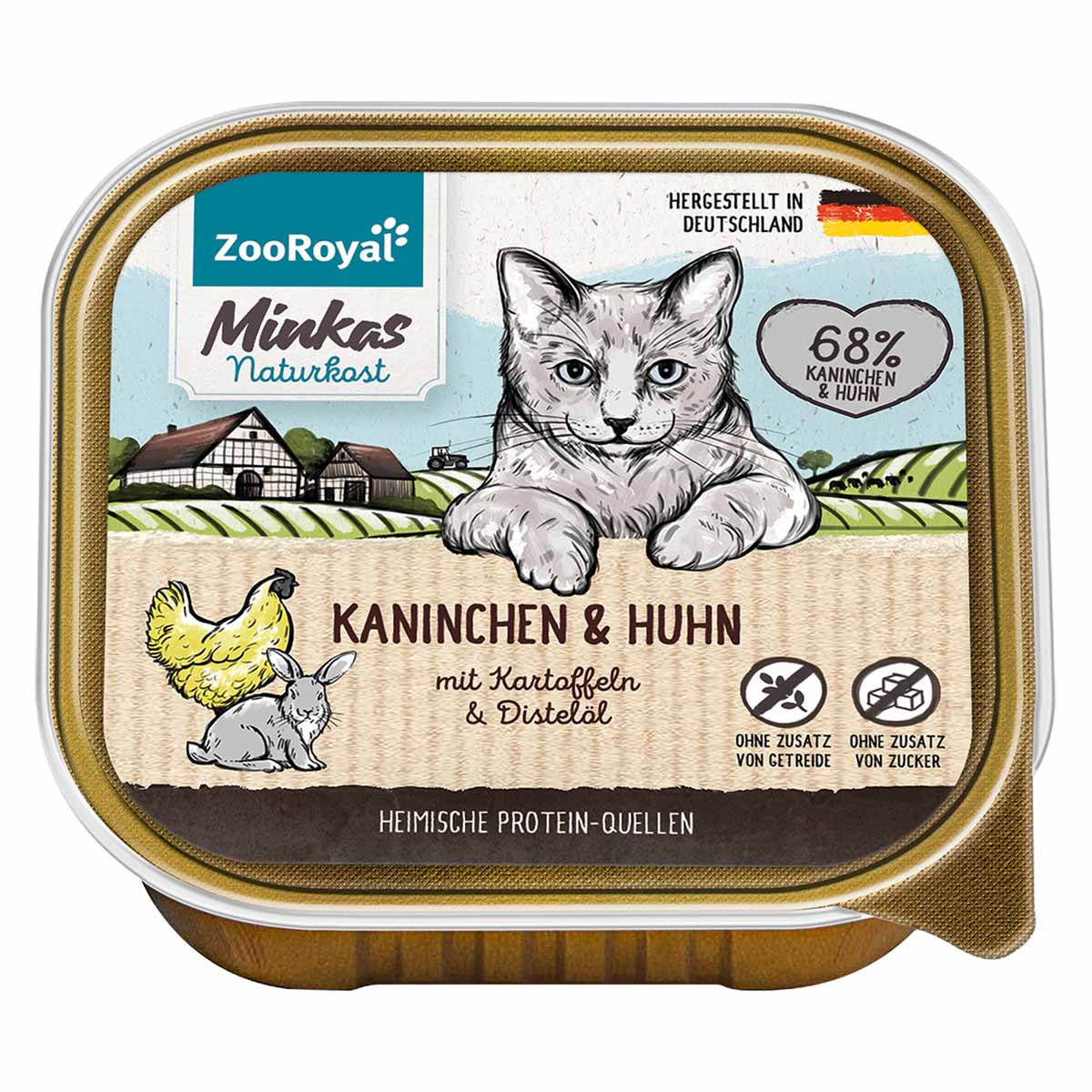 ZooRoyal Minkas Naturkost Kaninchen und Huhn mit Kartoffeln 100g von ZooRoyal Minkas Naturkost