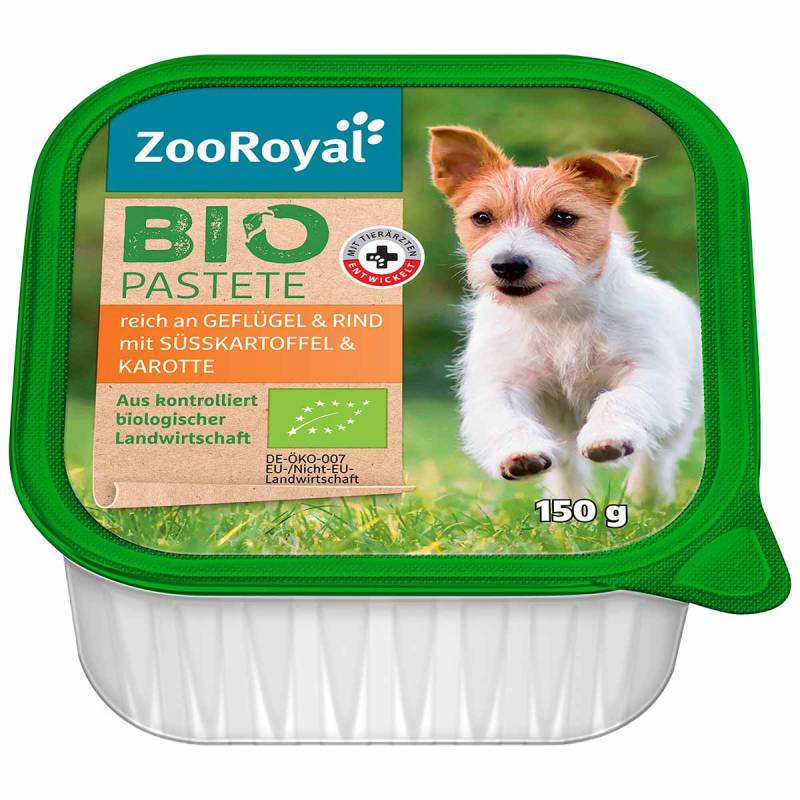 ZooRoyal Bio Pastete Geflügel & Rind mit Süßkartoffel & Karotte 150g von ZooRoyal