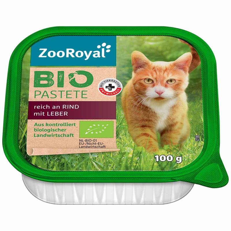 ZooRoyal Bio Pastete reich an Rind mit Leber 100g von ZooRoyal