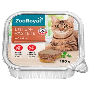 ZooRoyal Katzenfutter Ente auf Aspik, 16er Pack (16 x 100g) von ZooRoyal