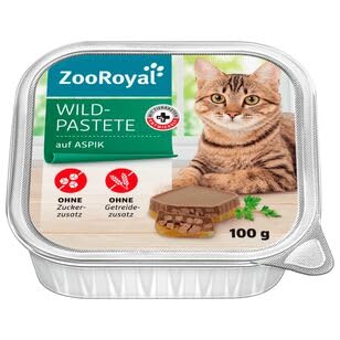 ZooRoyal Katzenfutter Wildpastete auf Aspik, 16er Pack (16 x 100g) von ZooRoyal