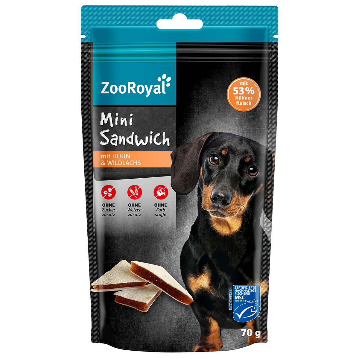 ZooRoyal Mini Sandwich mit Huhn & Wildlachs 3x70g von ZooRoyal