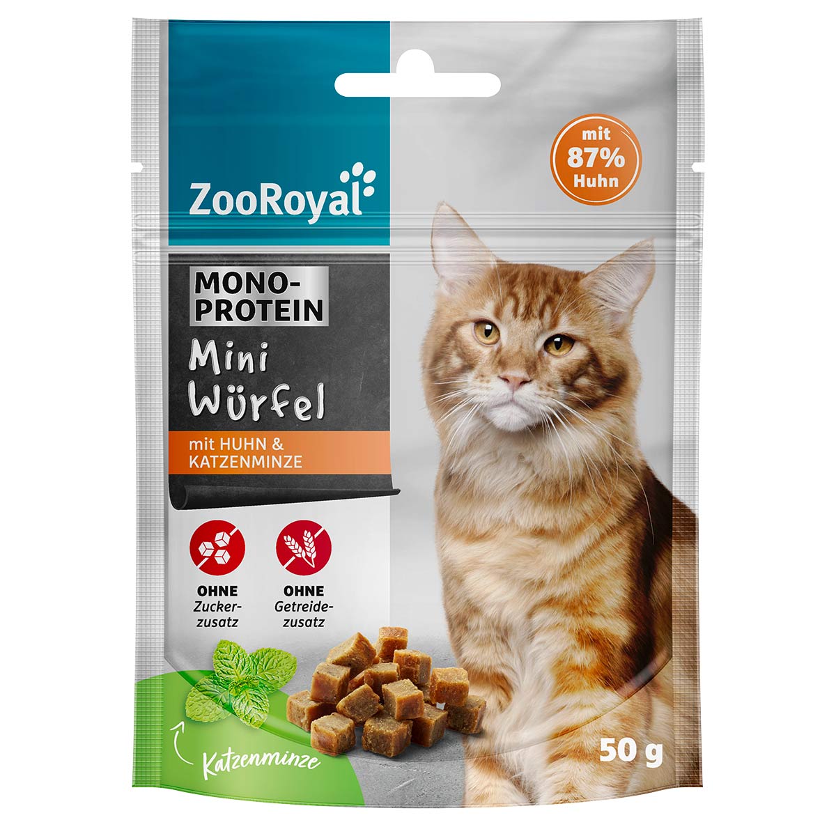 ZooRoyal Mini Würfel mit Huhn & Katzenminze 5x50g von ZooRoyal