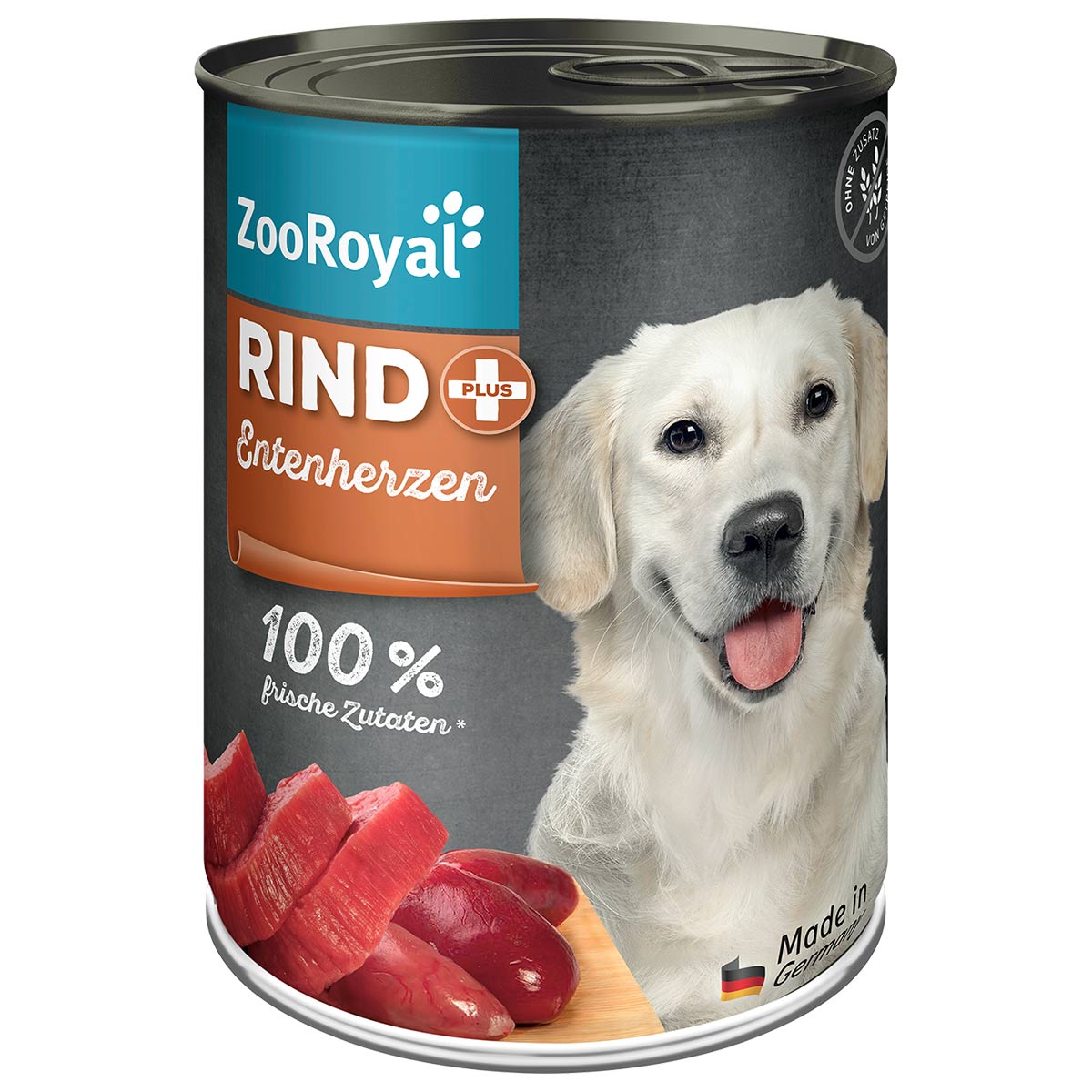 ZooRoyal Rind + Entenherzen 6x400g von ZooRoyal