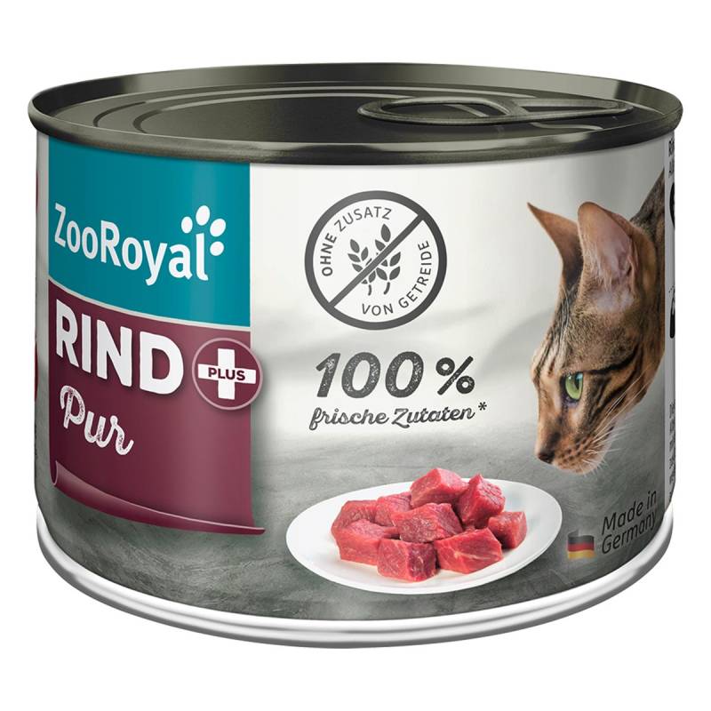 ZooRoyal Rind + pur Katze 12x200g von ZooRoyal