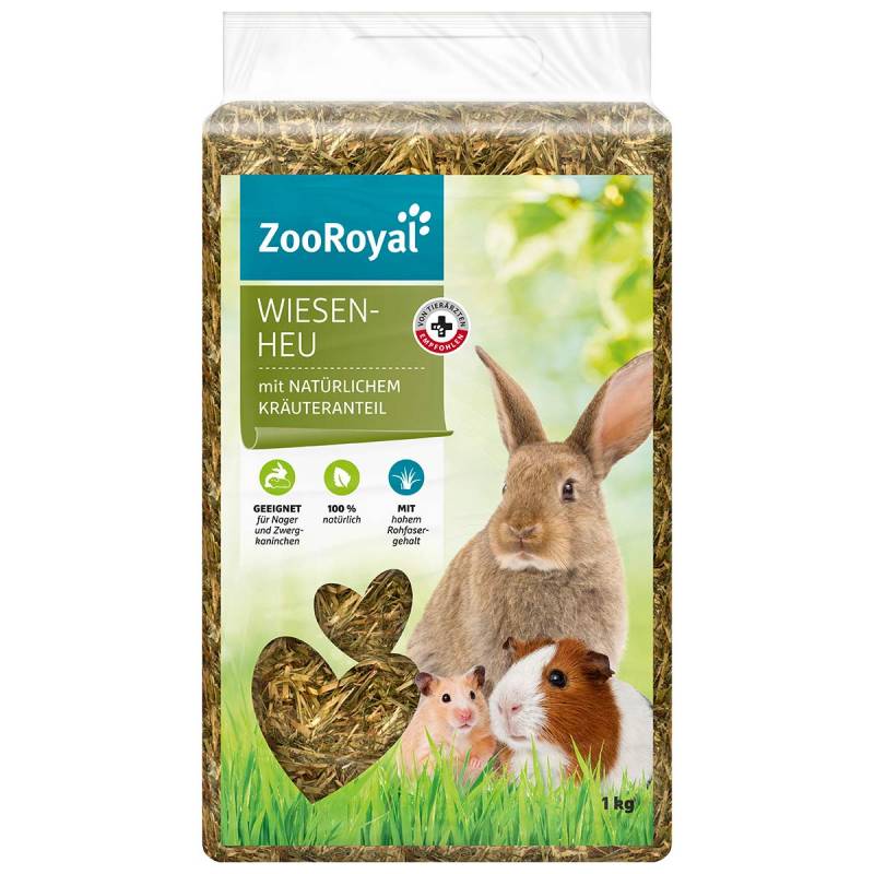 ZooRoyal Wiesenheu mit natürlichem Kräuteranteil 6x1kg von ZooRoyal