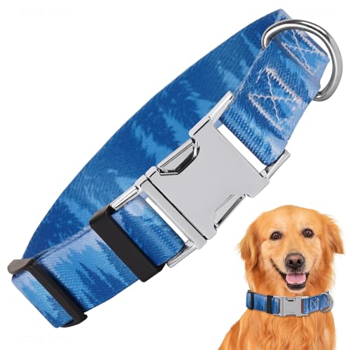 ZooZoo Schnellverschluss-Metallschnalle, verstellbares Hundehalsband, erhältlich in den Größen S/M/L, strapazierfähiges korrosionsbeständiges und knitterfreies Polyester mit einzigartigem Design, von ZooZoo