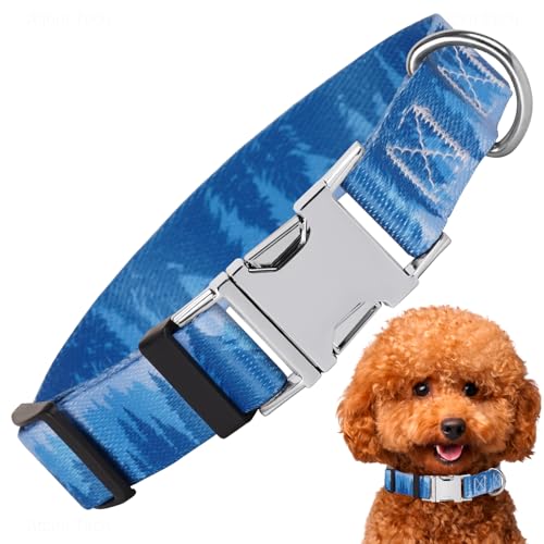 ZooZoo Schnellverschluss-Metallschnalle, verstellbares Hundehalsband, erhältlich in den Größen S/M/L, strapazierfähiges korrosionsbeständiges und knitterfreies Polyester mit einzigartigem Design, von ZooZoo