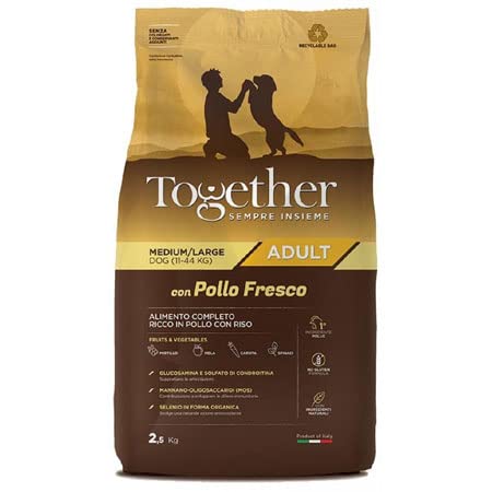 Zoodiaco Together Hundefutter für Erwachsene, mittelgroß, Huhn, 12 kg von Zoodiaco