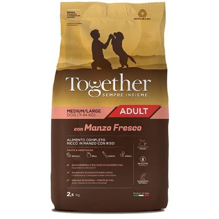 Zoodiaco Together Hundefutter für Erwachsene, mittelgroß, Rindfleisch, 12 kg von Zoodiaco