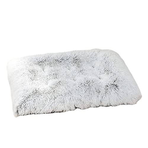 Langes Plüsch-Katzenbett für kleine, mittelgroße und extra große Haustiere, gemütlich, warm, Kissen, rutschfest, orthopädisches Hunde-Schlafnest, maschinenwaschbar (XL, Farbverlauf) von Zoomlie