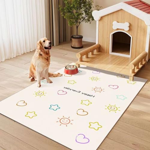 PVC-Bodenmatte, Hunde-Urinierunterlagen, faltbar, wasserdicht, rutschfeste Laufgittermatte, rutschfest, urinbeständig, Spielmatte für Wohnzimmer, Schlafzimmer, Flur, Box (Stil 2,80 x 120 cm) von Zoomlie