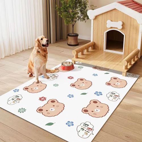 PVC-Bodenmatte, Hunde-Urinierunterlagen, faltbar, wasserdicht, rutschfeste Laufgittermatte, rutschfest, urinbeständig, Spielmatte für Wohnzimmer, Schlafzimmer, Flur, Box (Stil 5,80 x 120 cm) von Zoomlie