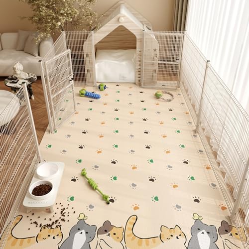 Rutschfeste Spielmatte, niedliches Design, Heimdekoration, leicht zu reinigen, wasserdicht, rechteckig, auslaufsicher, Krabbelmatte für Hunde, Katzen, Kinder (Stil 2,80 x 80 cm) von Zoomlie