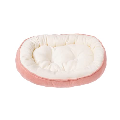 Zoomlie Verdicktes, rundes Haustiernest für Hunde, Couch, Bett, Kuschelhütte, Winter, Hundehaus, Katzenbett, Donut, Haustierschlafbett, waschbar (66 x 50 cm, Rosa) von Zoomlie