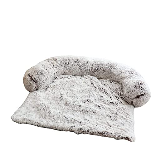 Zoomlie Weiche Plüsch-Hundematte, Sofa, beruhigendes Hundebett, ultraweiches Fell, Haustierbetten, weich, waschbar, Kissen, Möbelschutz, Haustierbett für Hunde und Katzen, M, Kaffeebraun von Zoomlie