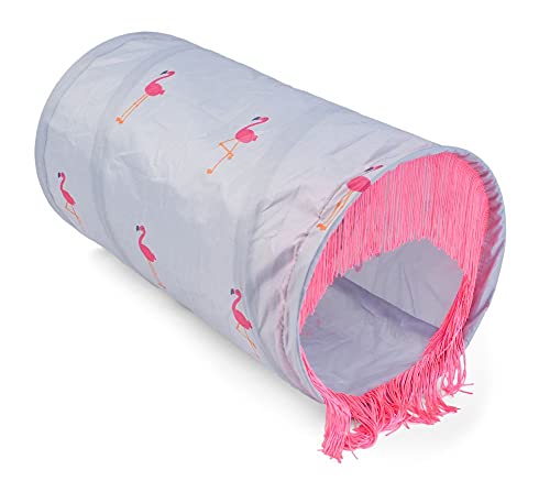 Zoon Floating Flamingo Crinkle Tunnel Katzenspielzeug von Zoon