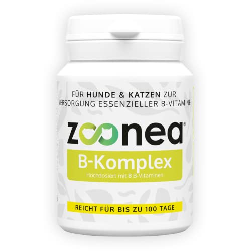 Zoonea® B-Komplex 100 Tabs - Vitamin B Komplex für Hunde & Katzen | Hochdosiertes Vitamin Spektrum aus 8 B-Vitaminen inkl. Vitamin K und Folsäure für bis zu 100 Tage von Zoonea