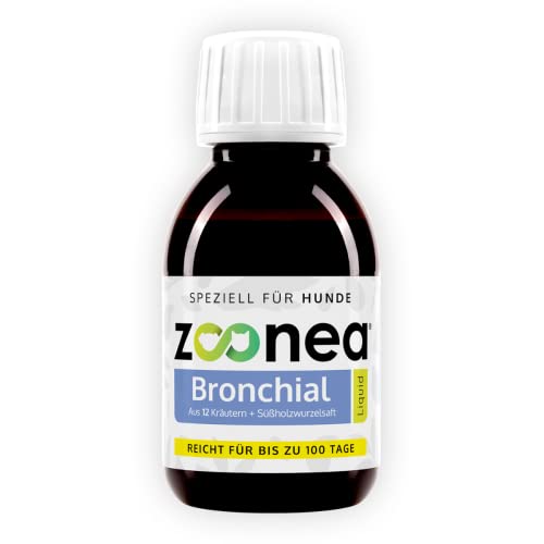 Zoonea® Bronchial Liquid 100ml - Atemwegsunterstützung für Hunde | Wohltuende Kräutermischung ohne künstliche Zusatzstoffe | Mit praktischer Dosierpipette für bis zu 100 Tage von Zoonea