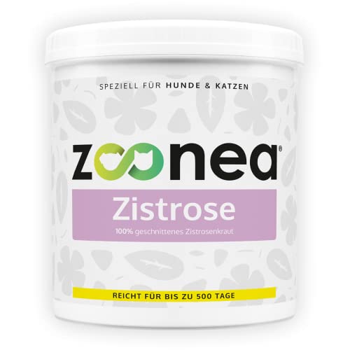 Zoonea® Zistrose 250g - Immunsystem & Atemwegsbooster für Hunde & Katzen | 100% geschnittenes Zistrosenkraut für bis zu 500 Tage von Zoonea