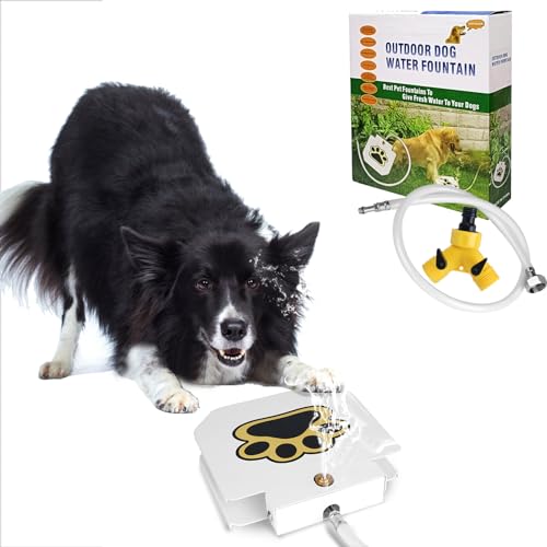 Zorpupoa Hund Wasser Sprinkler Step On, Easy Activated Dog Water Fountain Outdoor, Drinking Pet Dispenser, Easy Paw Activated Drinking Toys Pet Sprinkler for Large Dogs, Fresh Water von Zorpupoa