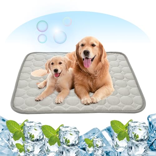 Kühlmatte Hund für Sommer, Selbstkühlmatte Hundekühlmatte für Hunde & Katze, Kühlmatte Bett für Haustiere, Tier EIS Pad,Waschbar Atmungsaktiv Hundedecke,Hund kühldecke,Matte für Haustiere (Grau, S) von Zouwel