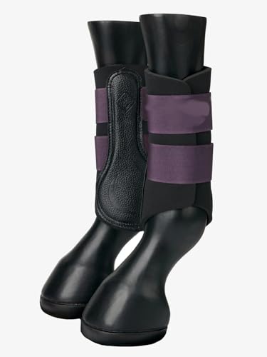 Pferdestiefel, professionelle Pferdebeinschutzstiefel, Pferdestiefel, Bandagen und Zubehör, überlegener Schutz und bequem, Haltbarkeit, 2 Stück (L, Lila + Schwarz) von Zovator