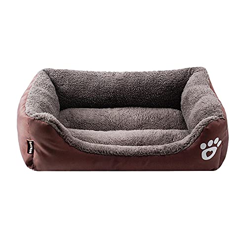 Zoyay hundebett für Haustiere Hunde/Katze betten Vier Jahreszeiten einsetzbar Waschbar hundekörbchen Isomatte Kann Hundekissen für Auto, Bett, Hundekäfig, Sofas-Braun_L von Zoyay