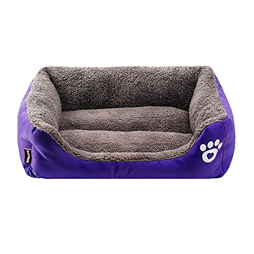 Zoyay hundebett für Haustiere Hunde/Katze betten Vier Jahreszeiten einsetzbar Waschbar hundekörbchen Isomatte Kann Hundekissen für Auto, Bett, Hundekäfig, Sofas-Lila_XXL von Zoyay