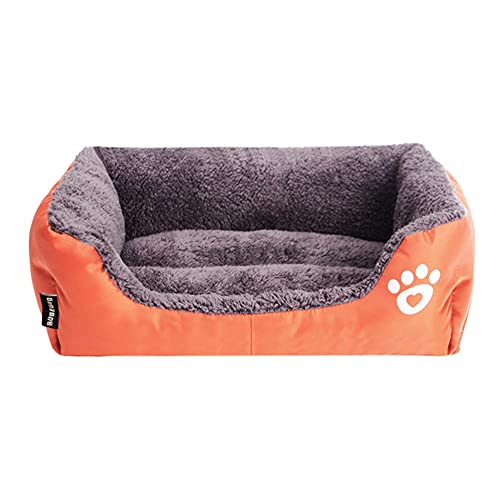 Zoyay hundebett für Haustiere Hunde/Katze betten Vier Jahreszeiten einsetzbar Waschbar hundekörbchen Isomatte Kann Hundekissen für Auto, Bett, Hundekäfig, Sofas-Orange_L von Zoyay