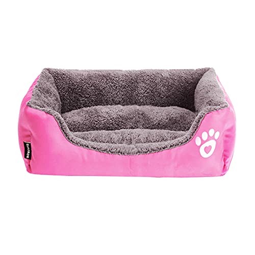 Zoyay hundebett für Haustiere Hunde/Katze betten Vier Jahreszeiten einsetzbar Waschbar hundekörbchen Isomatte Kann Hundekissen für Auto, Bett, Hundekäfig, Sofas-Rosa_L von Zoyay