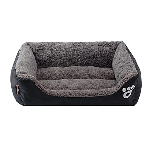 Zoyay hundebett für Haustiere Hunde/Katze betten Vier Jahreszeiten einsetzbar Waschbar hundekörbchen Isomatte Kann Hundekissen für Auto, Bett, Hundekäfig, Sofas-Schwarz_L von Zoyay