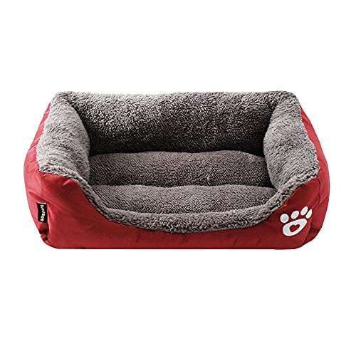 Zoyay hundebett für Haustiere Hunde/Katze betten Vier Jahreszeiten einsetzbar Waschbar hundekörbchen Isomatte Kann Hundekissen für Auto, Bett, Hundekäfig, Sofas-rot_XL von Zoyay