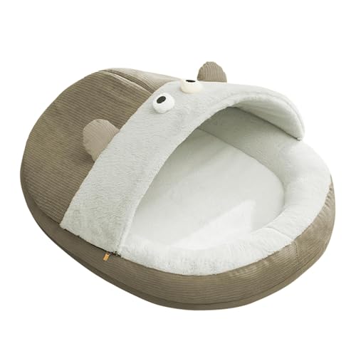 Cat Cave, Semi-Enclosed Slipper Bed, Washable Cat House, Soft Plush Cat Bed, Small Pet Bed, Indoor Kitten House, Cat Cave Bed, Washable Plush Cat House Tent for Indoor Pets von Zqkimzi